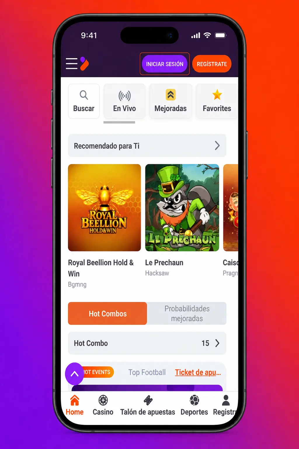 Pasos para iniciar sesión en Tonybet con RUT o correo, contraseña y verificación en dos pasos opcional.