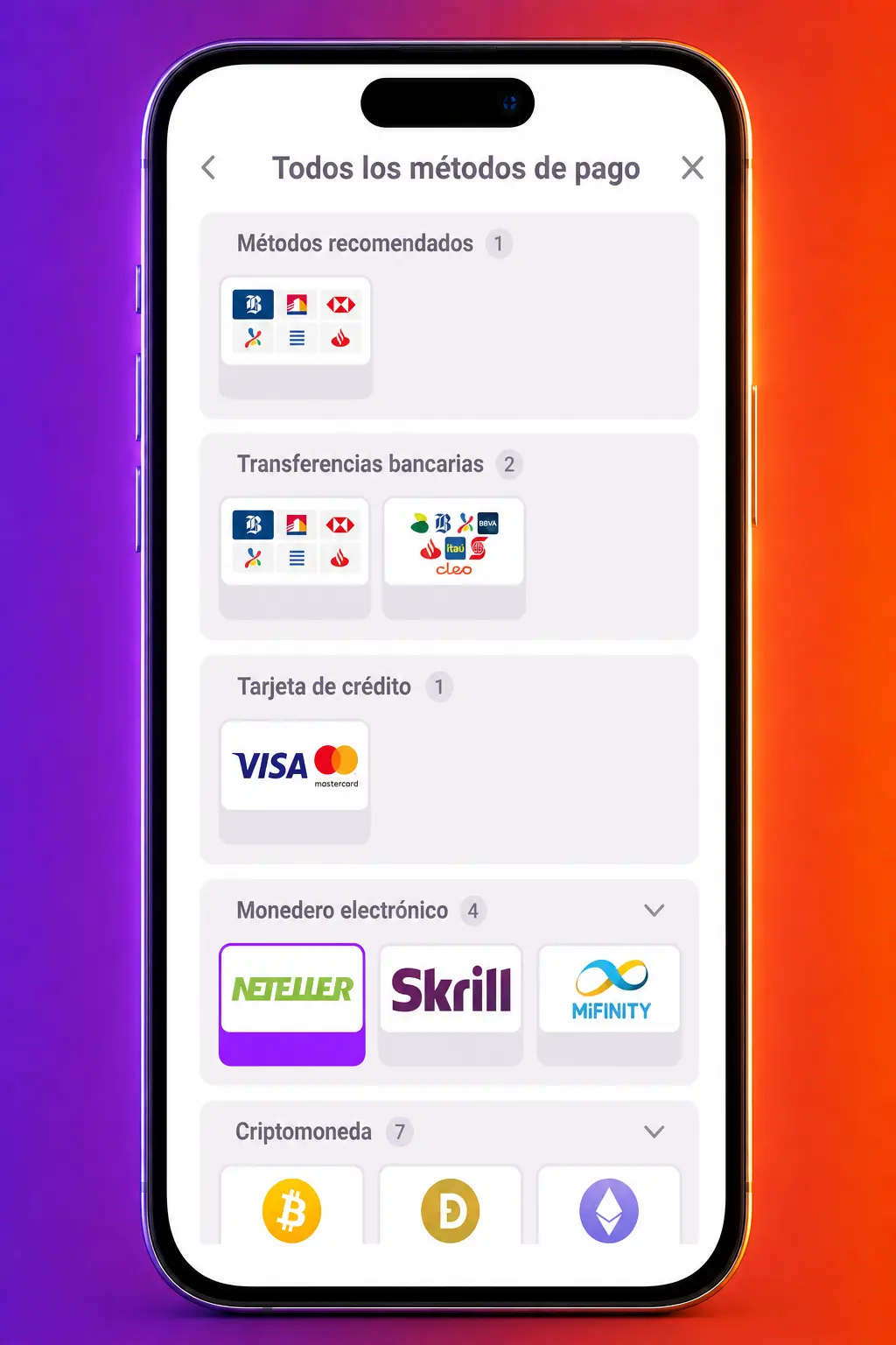 Pasos para retirar fondos desde la app de Tonybet mediante transferencia bancaria, Skrill o MuchBetter.