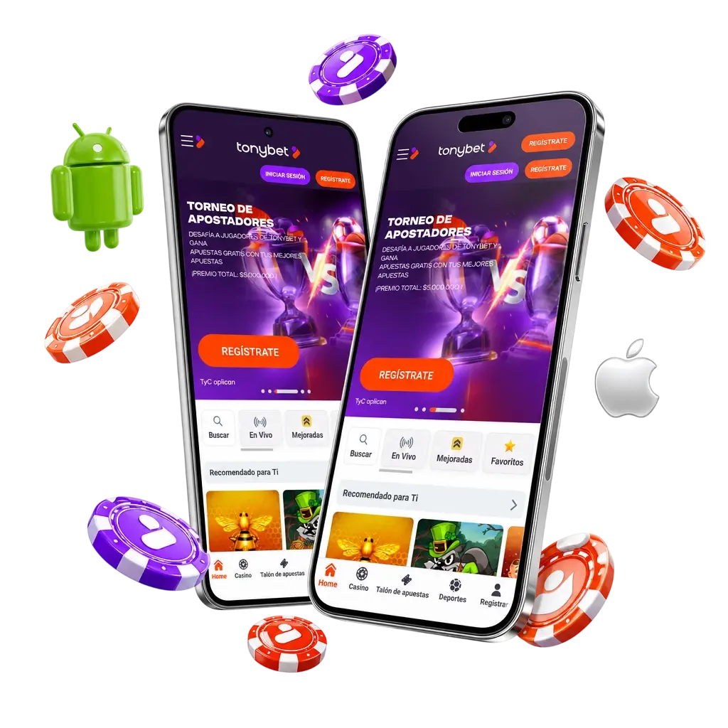 Descarga la app de Tonybet APK para Android e iOS en Chile, con apuestas deportivas, casino y bono de bienvenida