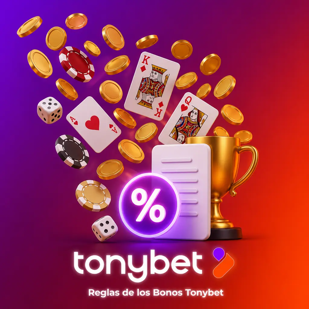 Reglas clave de los bonos Tonybet Chile: edad mínima, requisito de apuesta, cuota 1.50 y condiciones de retiro.